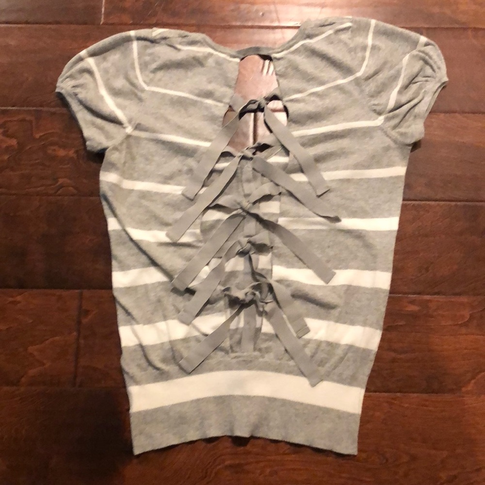 Corset Back Sweater Top - Picture 3 of 7